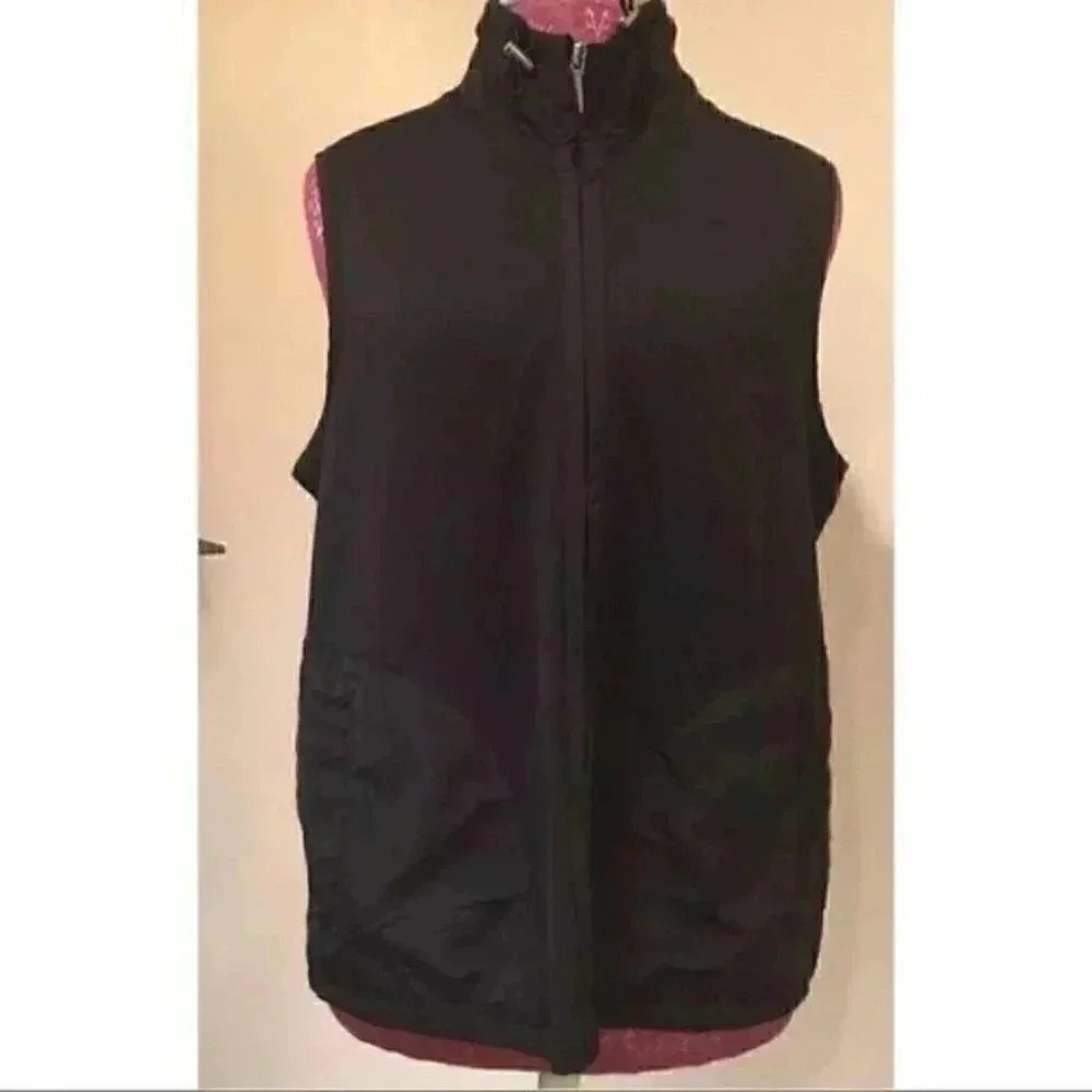 Talbots Size X 12 Black Sweater Vest  With Pockets